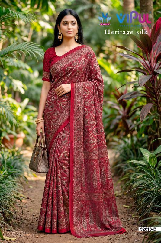 Vipul heritage silk Printed saree manufacturers in Kolkata